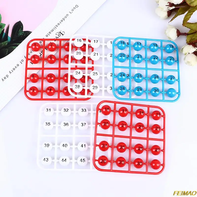 

75 Pcs Lucky Lottery Machine Double Lottery Number Mini Shake Ball Bingo Manual Lotto Games Number Picking