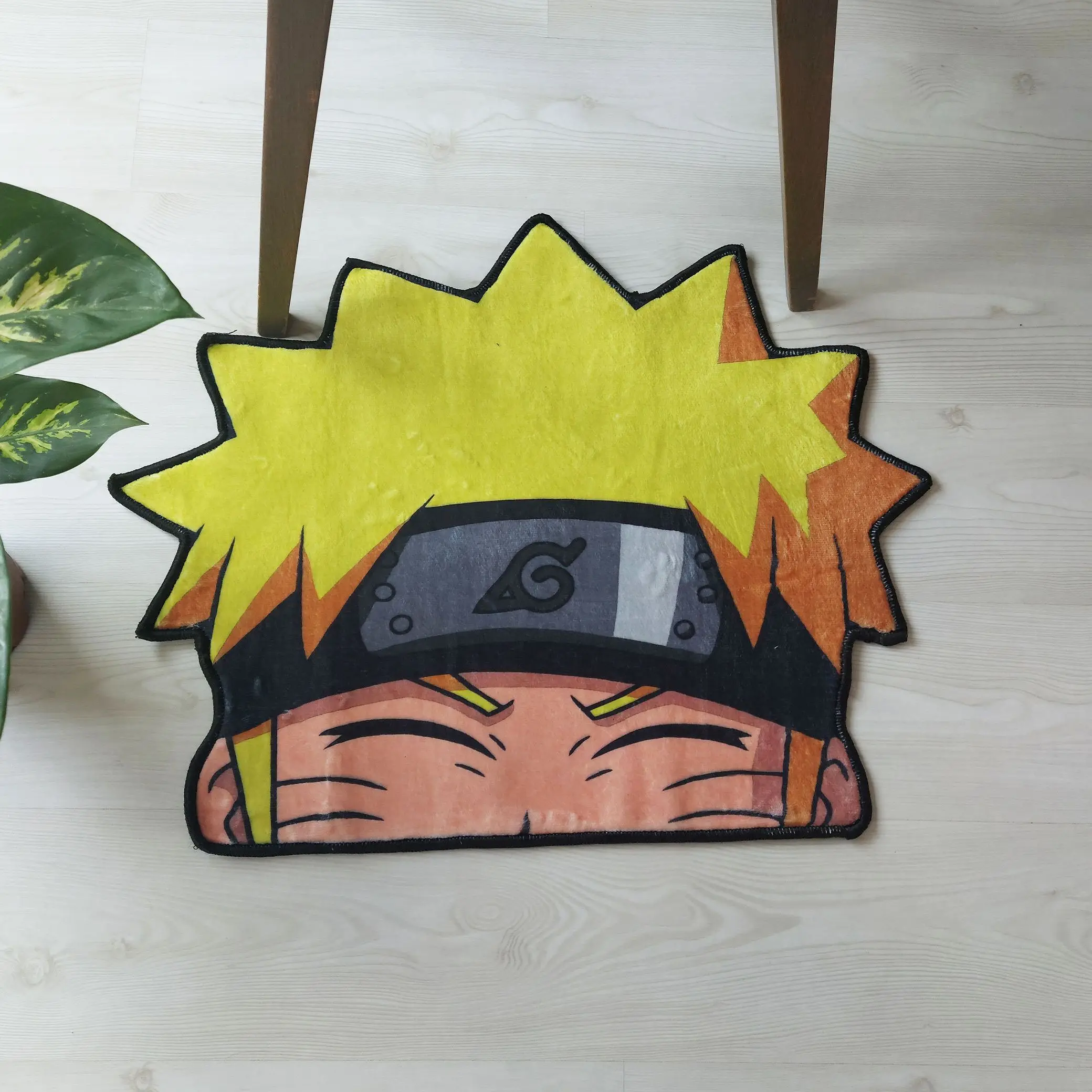 

Popular Anime Character Shape Area Rug Gift for Anime Lovers Nonslip Flannel Rug for Kids Children Boys Girls Room Home Decor