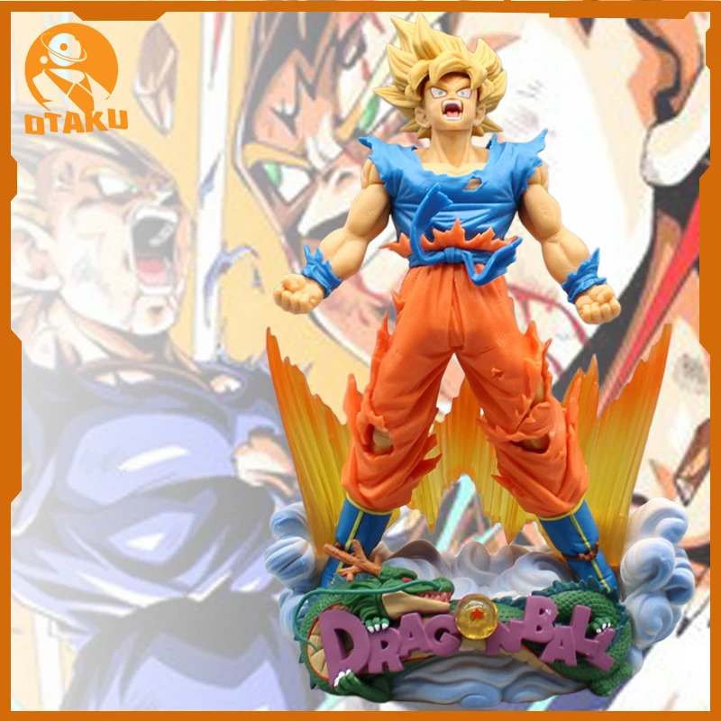 

23 см, статуэтка фигурки Dragon Ball Z Son Goku, фигурка аниме Super Saiyan, статуэтка Dbz Ssj, модель из ПВХ, кукла, коллекционные игрушки, подарки