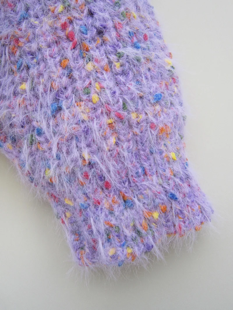 DGLUKE красочный вязаный кардиган свитера для женщин большого размера с v-образным