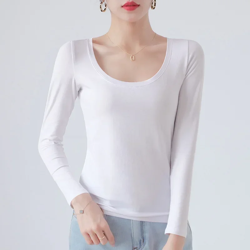 

Базовая рубашка с длинными рукавами, Корейская версия чистого хлопка, новый стиль 2023 года, белая куртка для весны и осени