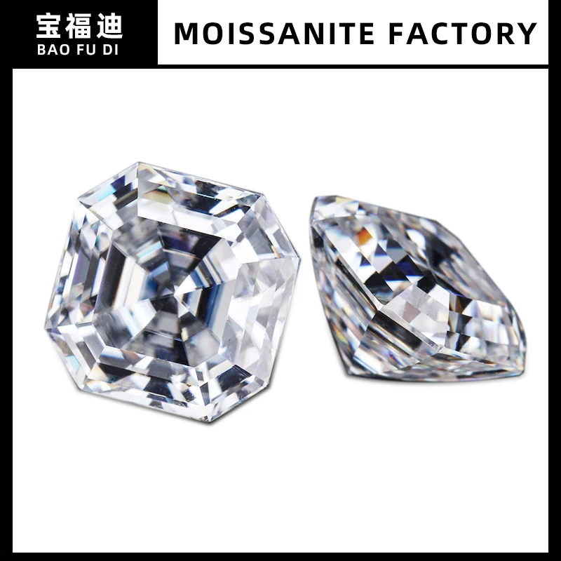 

Asscher Cut Moissanite D color FL clarity moissanite Loose Diamond