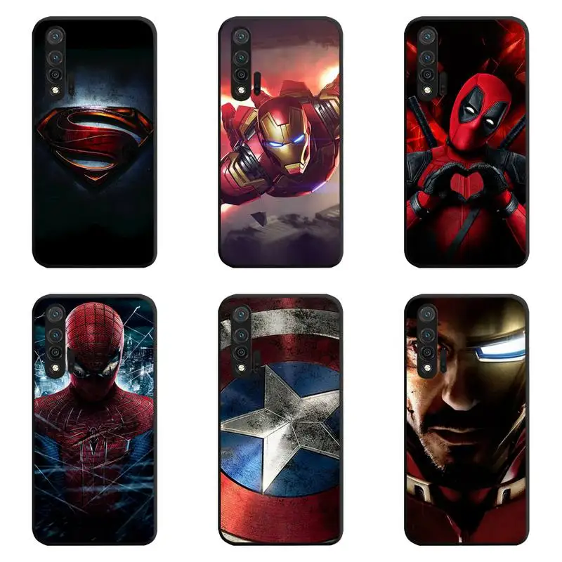 

Marvel super hero iron man spider man Phone Case For Huawei Nova 6se 7 7pro 7se honor 7A 8A 7C 9C Play