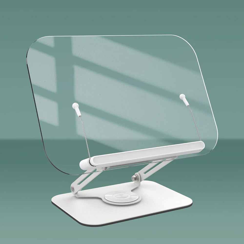 Вращающаяся на 360 градусов настольная подставка для книг с прозрачной акриловой