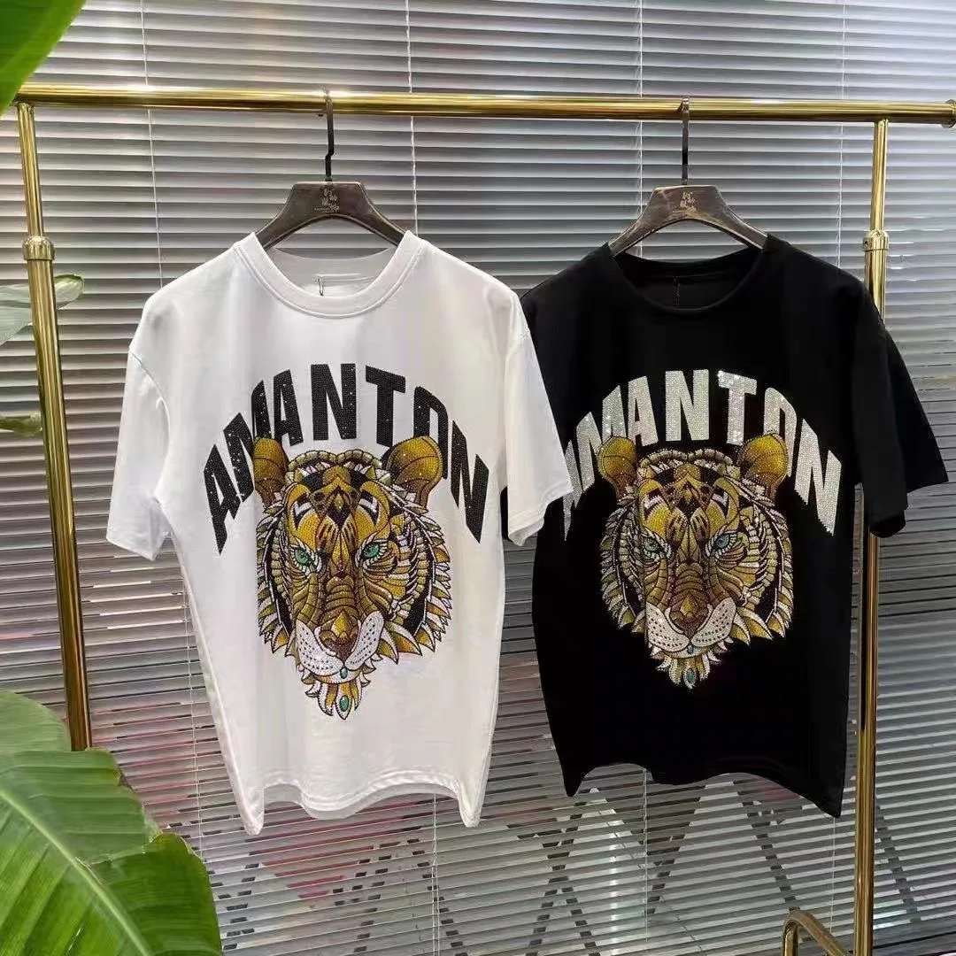 

Футболка с надписью «Тигр» для мужчин и женщин, крутая уличная одежда, модная тенниска из чистого хлопка в стиле хип-хоп, майка оверсайз