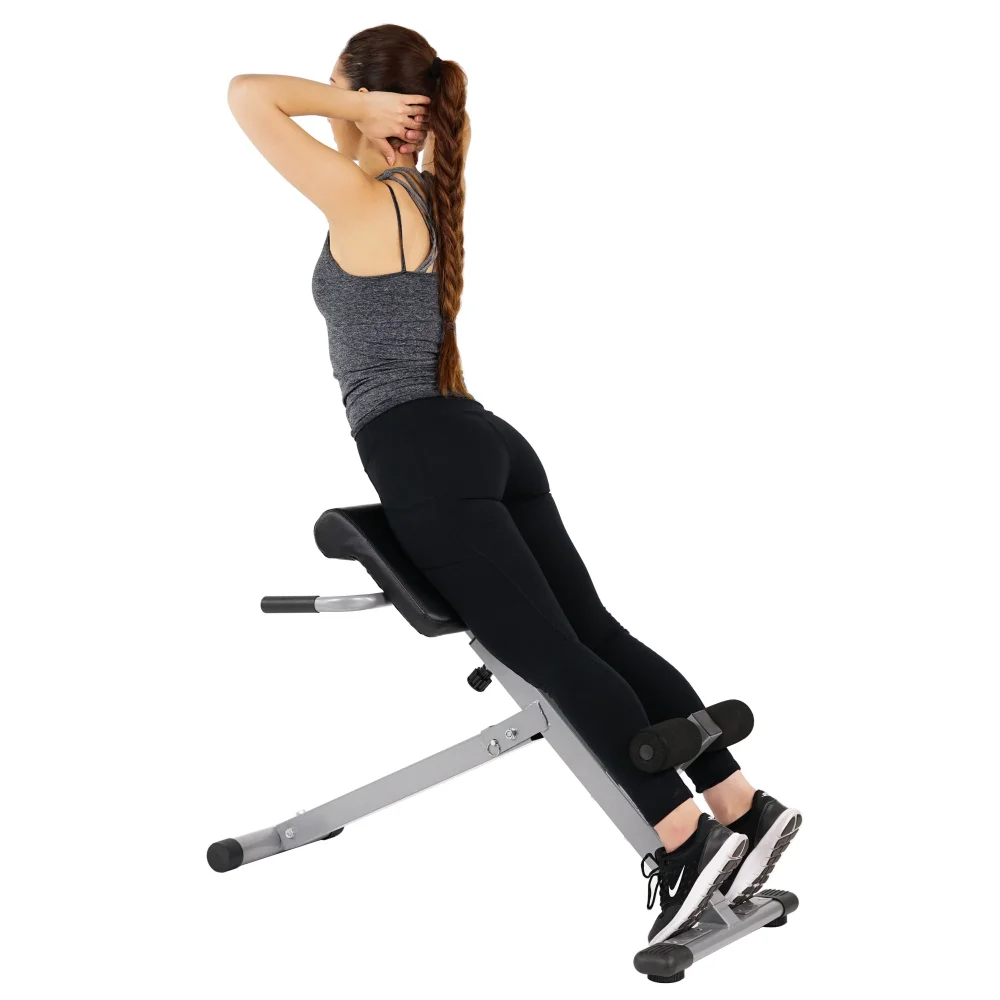 45° Hyperextension Roman Chair Machine, Height Adjustable Home Exercise Sport Bench, Foldable, SF-BH6629  Bench Gym