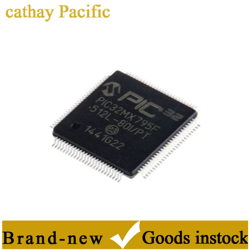 PIC32MX795F512LT-80I/PT TQFP-100 SMD 32-bit microcontroller MCU 512KB Flash 128KB USB ENET