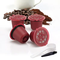 13pcs reusable refillable for nespresso coffee capsule with 1pc plastic spoon filter pod for original line filters