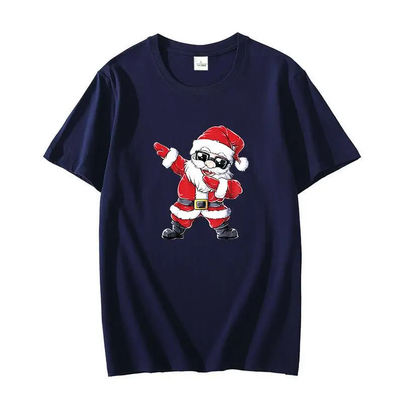 

Dabbing Santa Claus Christmas T-Shirt Funny graphic t shirts short sleeve t-shirts oversize Cotton T-shirt Summer Men's clothing