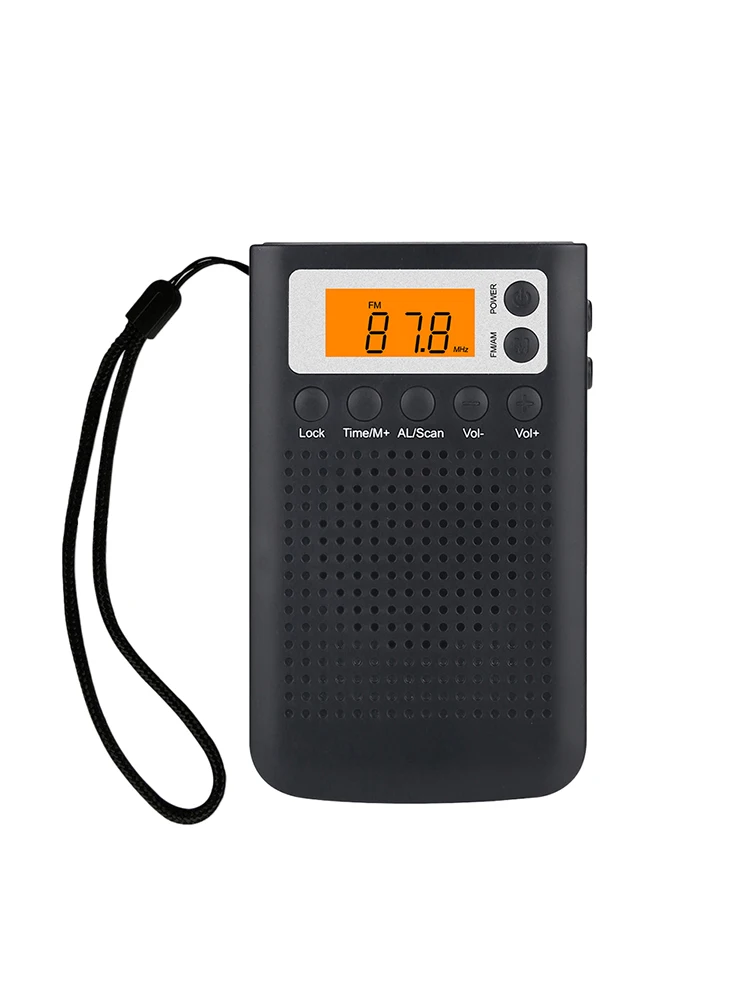 

New Mini Radio Portable Stereo Pocket Radio Speaker With Built-in Speaker Headphone Jack AM FM Alarm Clock Radio Hot Sell