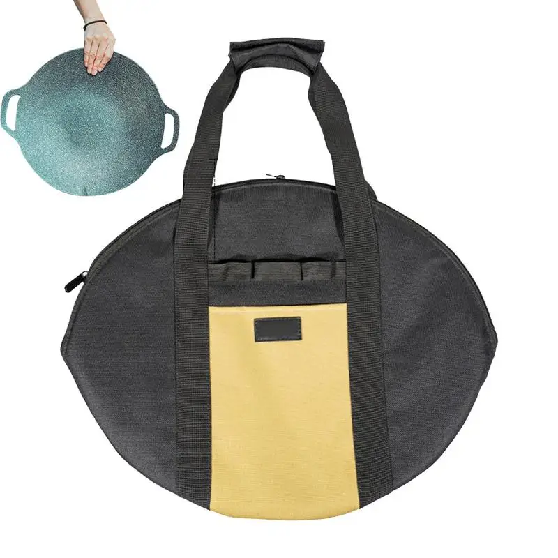 

Portable Cast Iron Skillet Bag Waterproof Grill Plate Frying Pan Bag Case Grill Pan Storage Bag For BBQ Accessories