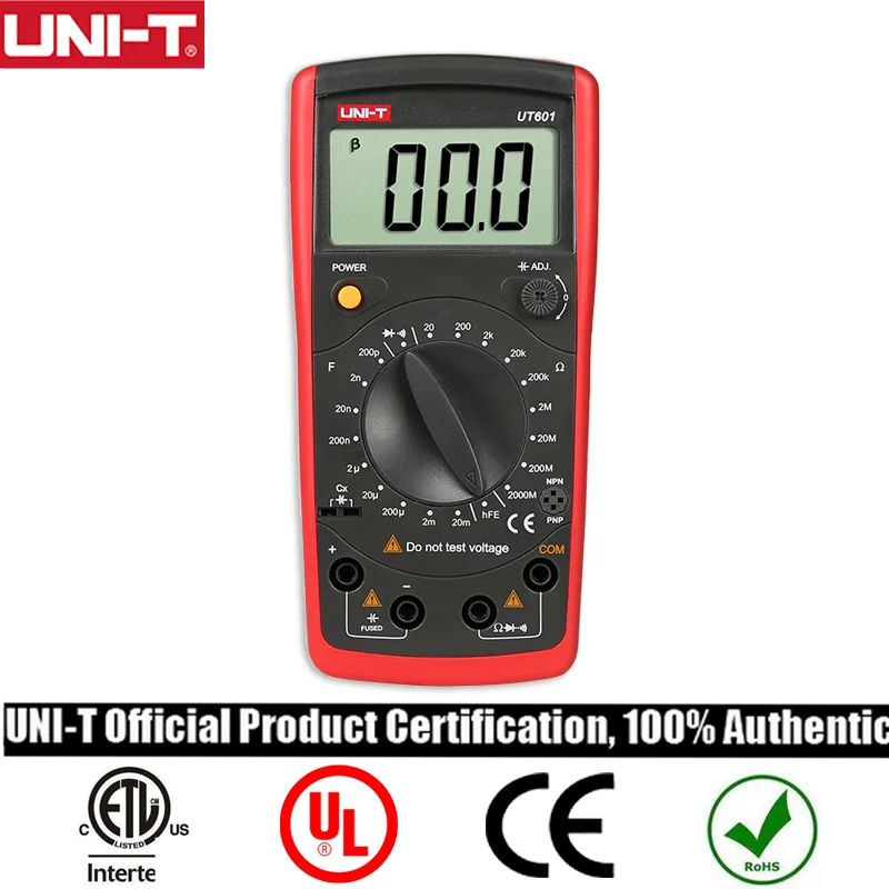 

UNI-T Inductance Capacitance Resistance Tester UT601 Hand-Held Portable LCR Ohmmeter Modern Professional Capacitance Meters LCD