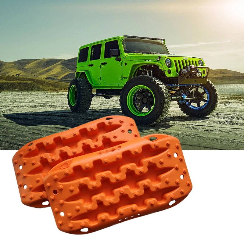 Super-Tough Nylon 58cm Car Recovery Traction Board Emergency Mini-Size Tracks Traction Mat for Off-Road Sand Mud Snow Rescue