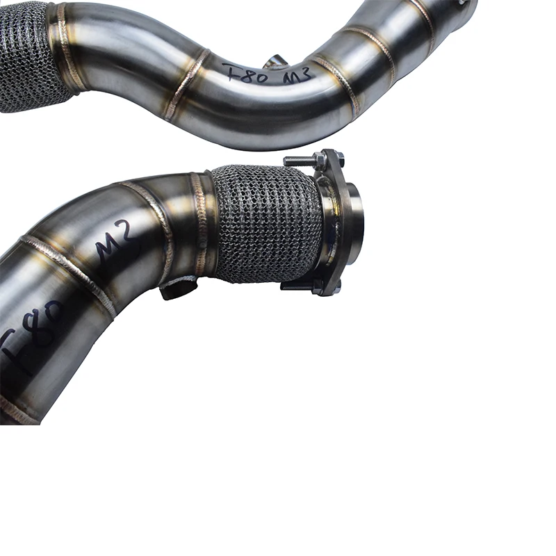 Подходит для 14-18 BMW M3 M4 F80 F82 3 0 T отверстие выхлопной трубы прямая сквозь без