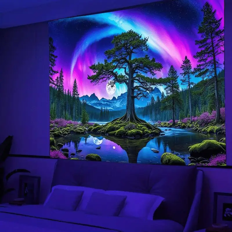 

Астронавты УФ-флуоресцентный гобелен