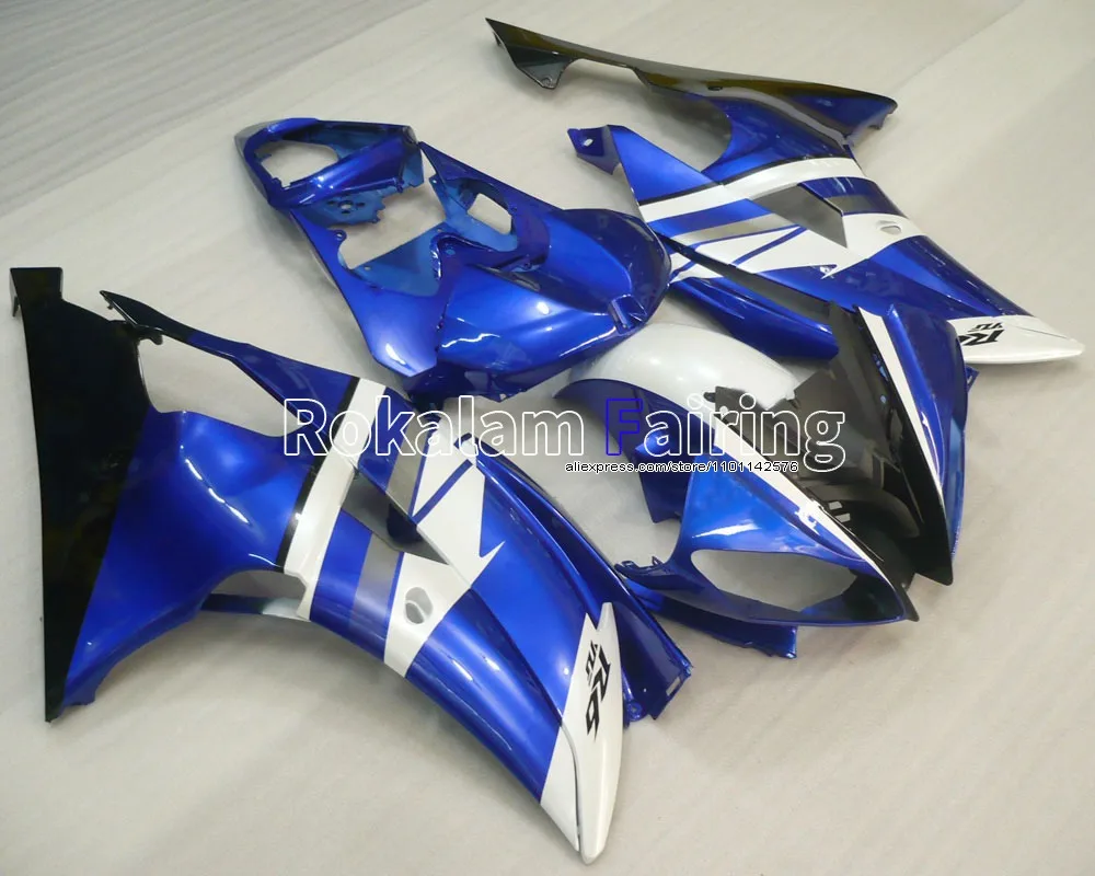 

For Yamaha YZF600 R6 08 09 10 11 12 13 14 16 YZF-R6 2008-2016 YZFR6 Body Fairing Blue Black White (Injection molding)