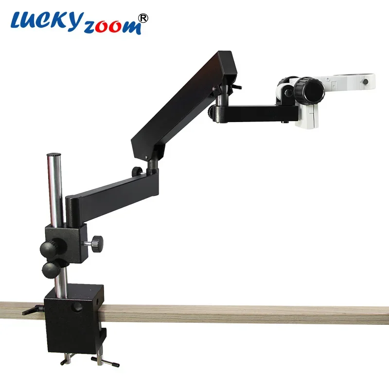 

Table Clamp Articulating Arm Microscope Stand For Stereo Zoom Microscopio 76MM Focusing Rack Trinocular Head Support Bracket