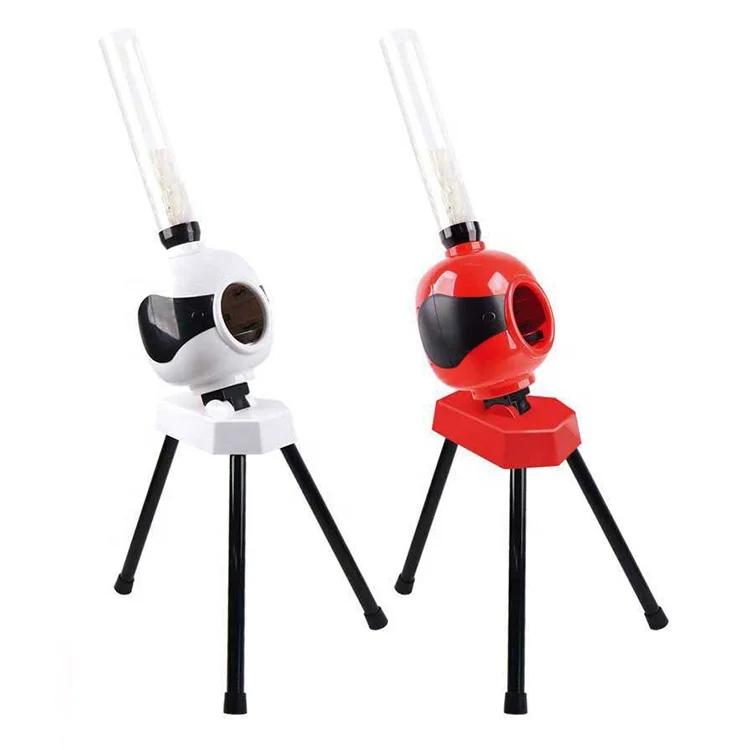 

New Short Triangle Bracket Automatic Launcher Sport Toys Training Badminton Ball Machine With Adapter Can Hold 50 Badmintons