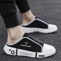 2022 new summer comfort casual fashion outdoor beach sports low tops breathable lightweight men half closed toe slippers