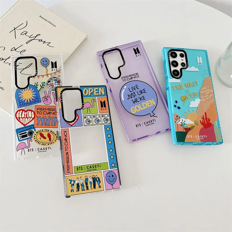

Graffiti Balloon Transparent Case for Samsung Galaxy S20 S21 S22 S23 Ultra S20+ S21+ S22+ S23 Plus Cover Protective Shell