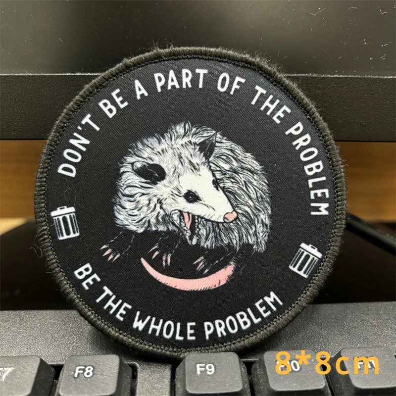 Нашивка с крючком и петлей для мыши волка Koala вышитая тактическая искусственная