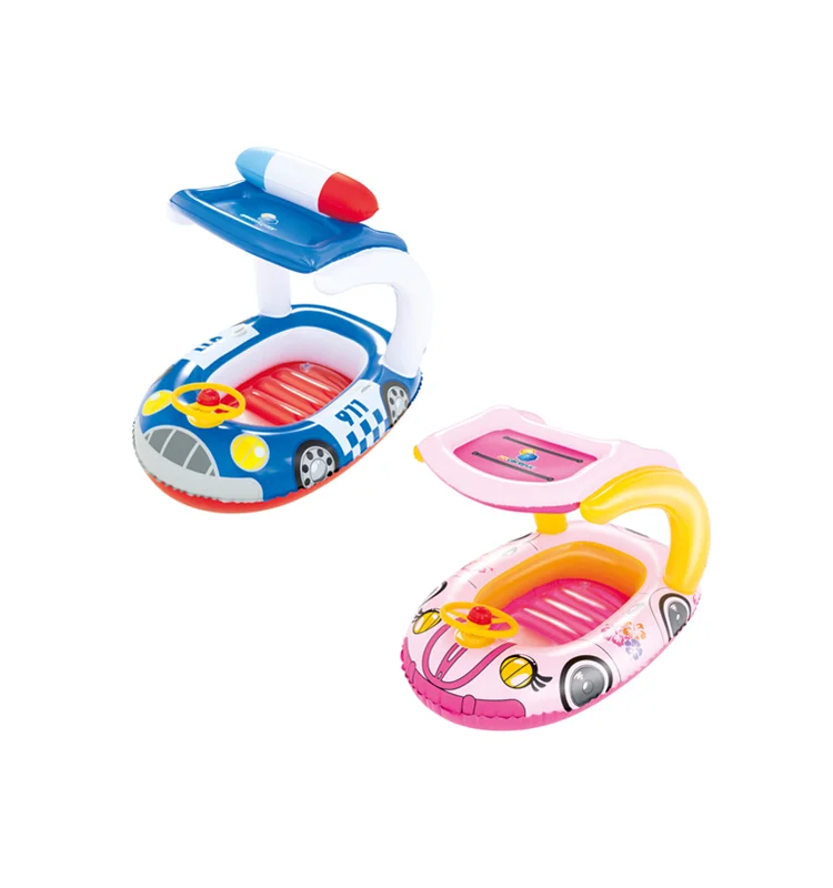 34108 Indoor Outdoor Pool Beach Boys Girls Car Pattern Shading Baby Float Seat