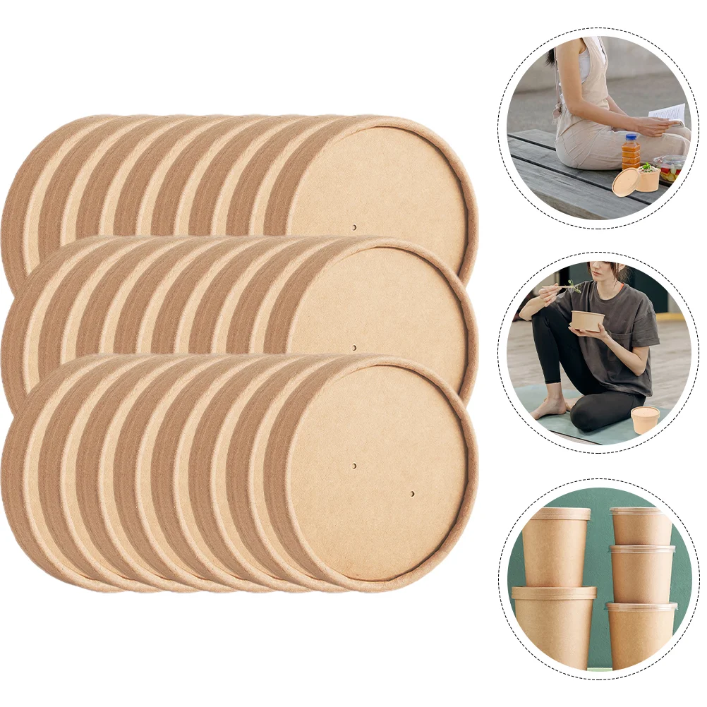 

Lid Paper Lids Bowls Cups Soup Cover Cup Kraft Gocontainerssalad Porridge Dome Round Disposable Bowl Dessert Sundae Treat Prep