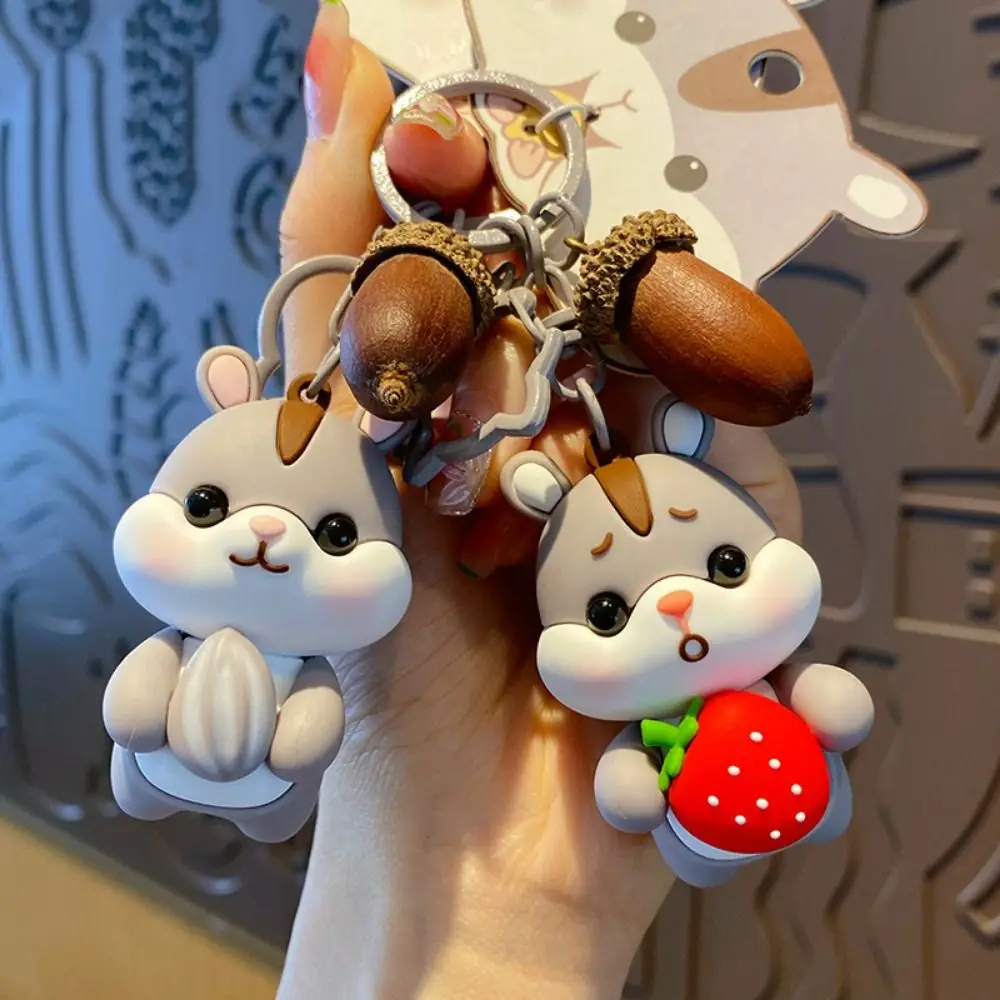 Kawaii мультфильм хомяк закуски брелки милый нежный автомобильный брелок для