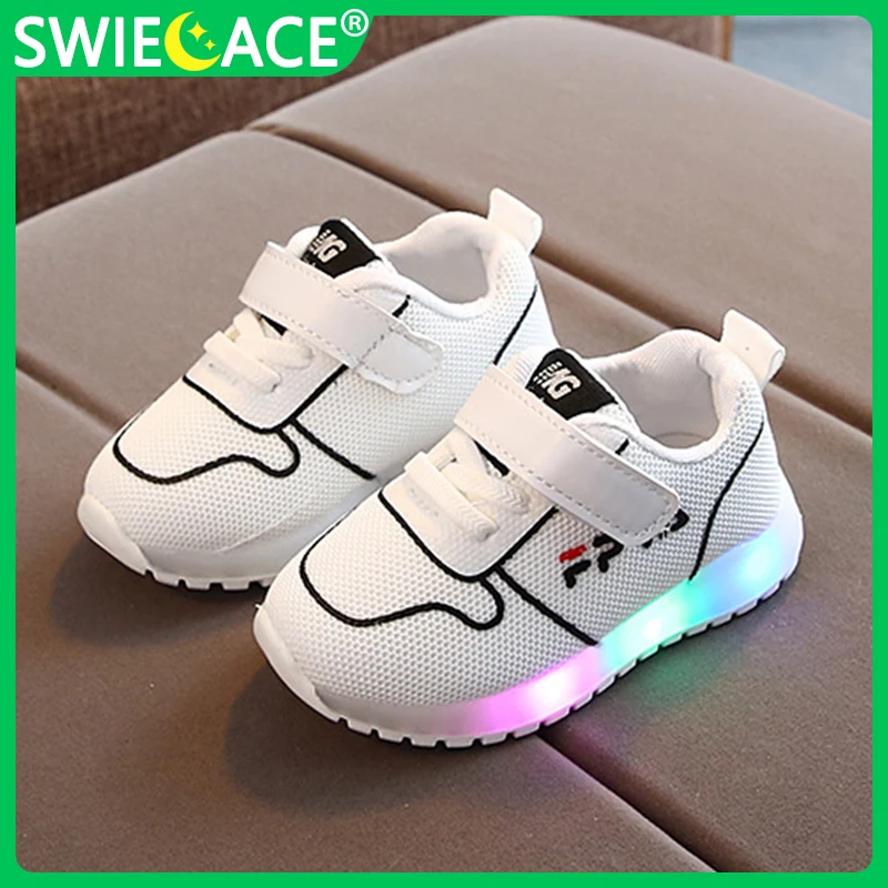 Zapatos luminosos Led antideslizantes para niños y niñas, zapatillas transpirables y brillantes, talla 21-30
