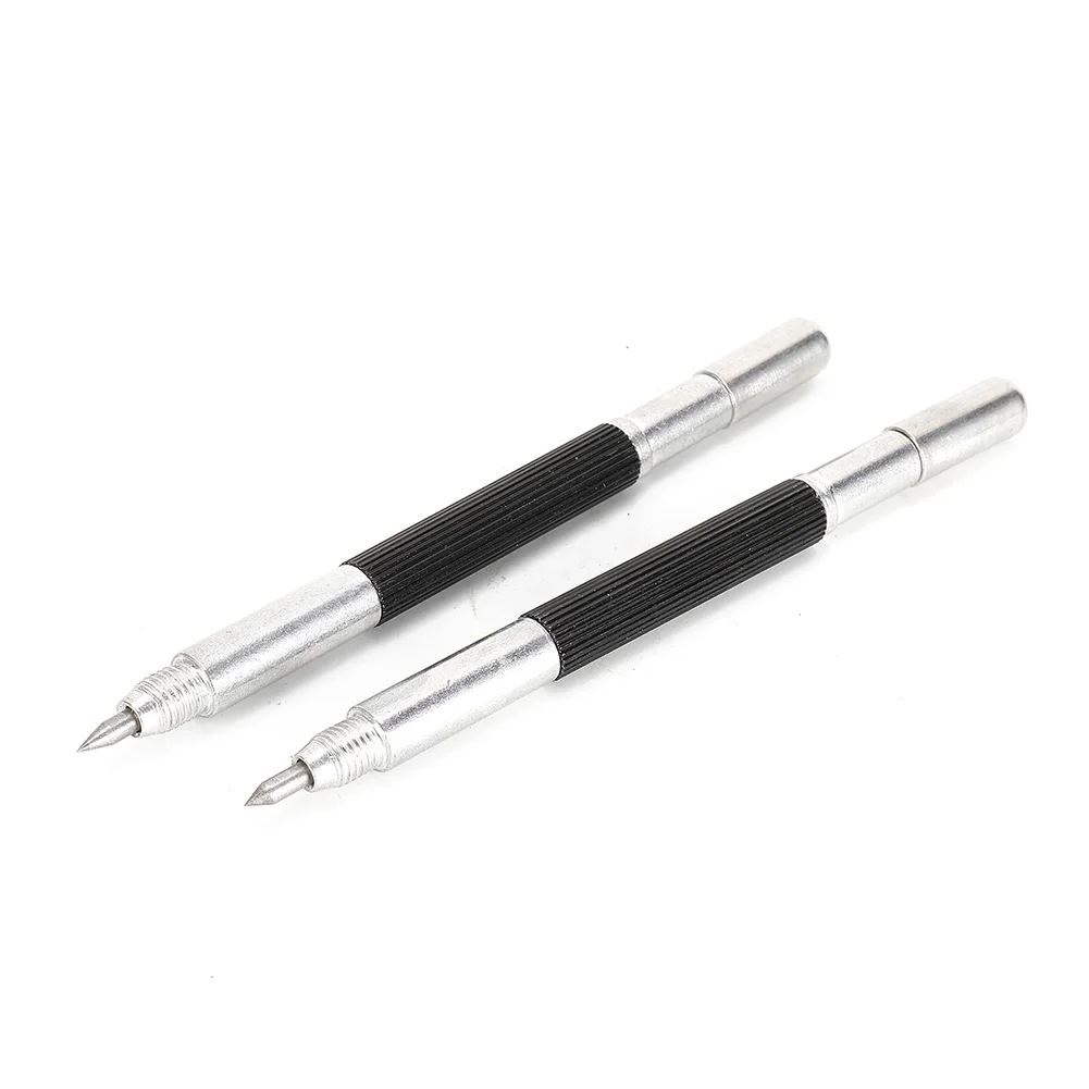 

2xDouble Ended Tungsten Carbide Scribing Pen Tip Steel Scriber Scribe Marker Metal Lettering Pen Hand Operated Tools