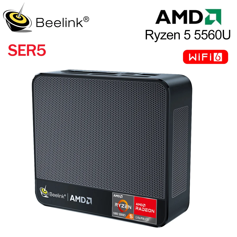 

Beelink SER5 5560U WiFi6 Мини ПК AMD Ryzen 5 5560U DDR4 16 ГБ 32 ГБ 500 ГБ 1 ТБ SSD BT5.2 4K 60 Гц 1000M USB3.2 Настольный игровой компьютер