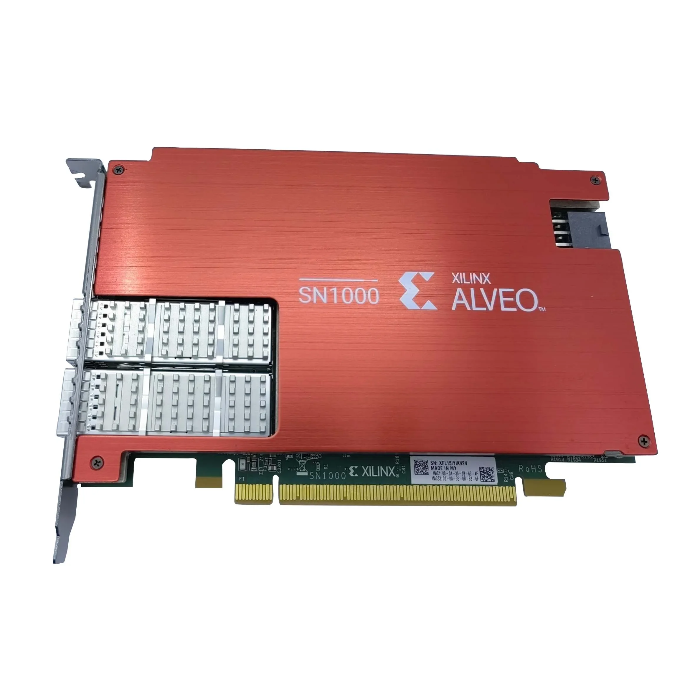 Сетевая карта XILINX Alveo SN1000 SmartNIC 2x100G 2xQSFP28 с PCle Gen 3 x16/Gen 4 x8