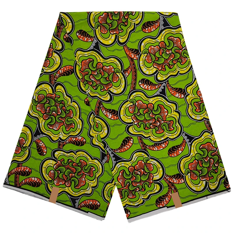 

Latest Arrival African Wax Fabrics 100% Cotton Nigeria Batik Ankara Printed Wax Materials 6 Yards/lot For Dress Sewing HS0414