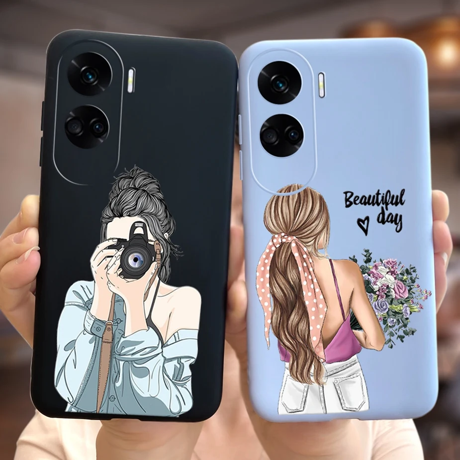 Противоударный мягкий силиконовый чехол для Honor 90 Lite