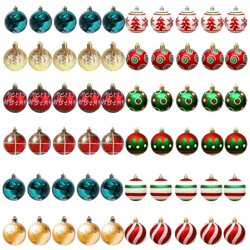 

30pcs/set Christmas Baubles Balls Ornaments 6cm Christmas Decorations Balls Shatterproof Decorative Balls Xmas Tree Pendants