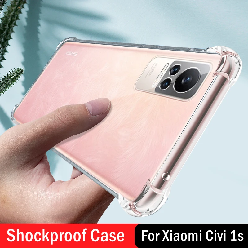 

Transparent Soft TPU Case for Xiaomi Civi 1s 5G Clear Silicone Cover Anti-drop Fundas Bumper CIVI Case For Mi Civi Phone Protect