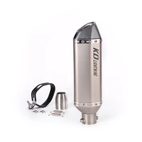stainless steel motorcycle silencer tube universal 38 51mm exhaust pipe muffler tube 370mm lenght