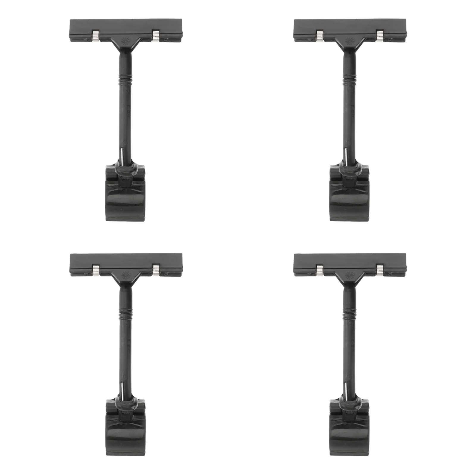 

4 Pcs Plastic Clip Show Rack Price Tags Holder Shelf Sign Clips Cards Promotions Display Business