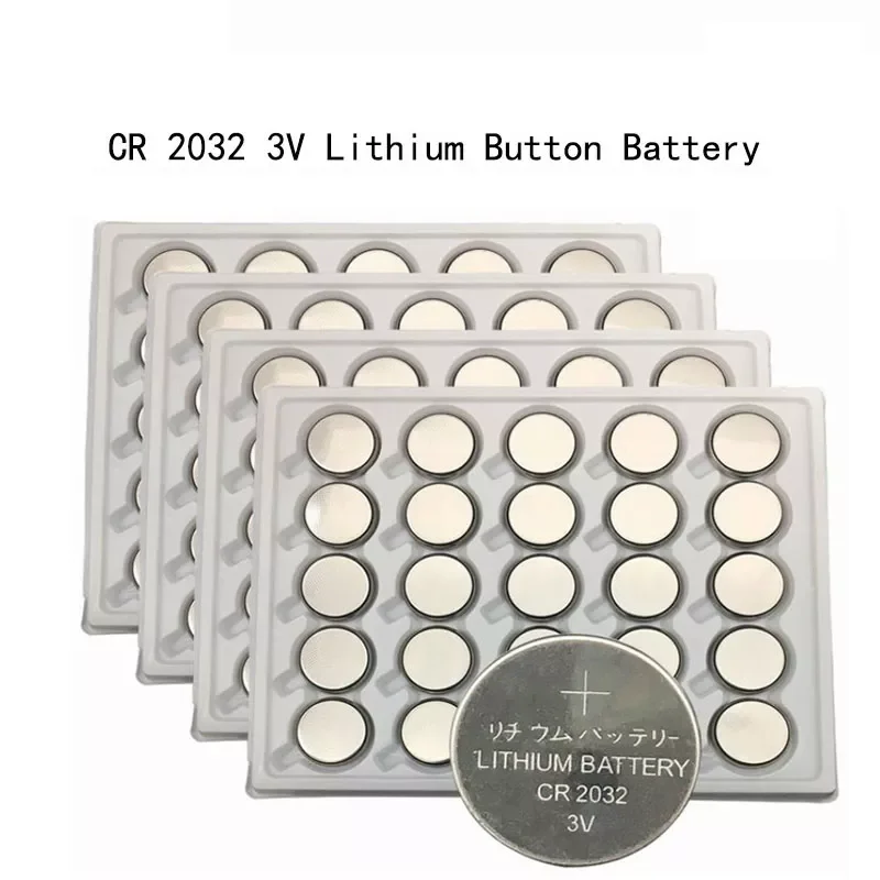 

NEW2023 100/150/200PCS CR2032 Button Batteries BR2032 DL2032 ECR2032 Cell Coin Li-lon Battery 3V CR 2032 for Watch Electronic