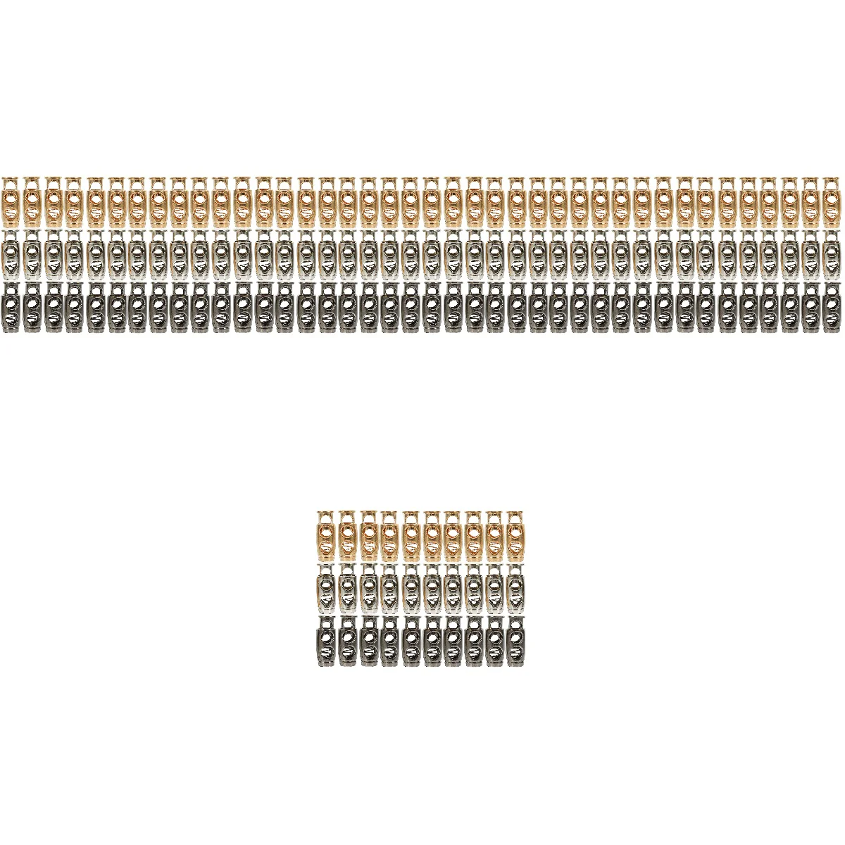 

150 pcs Spring Cord Locks Adjustable Drawstring Metal Buckles for Shoelace