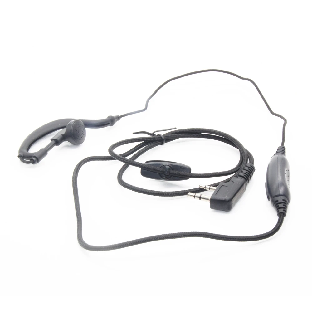 2Pin K Head Braided Wire Earpiece Headphone for Kenwood Baofeng UV 5R Radio Hanging Wire Headphones