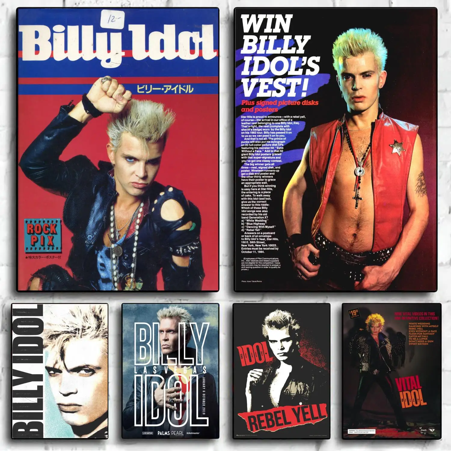 Билли идол искусство планшетов настенное искусство персонализированный подарок современная семейная Спальня Декор Холст Плакаты