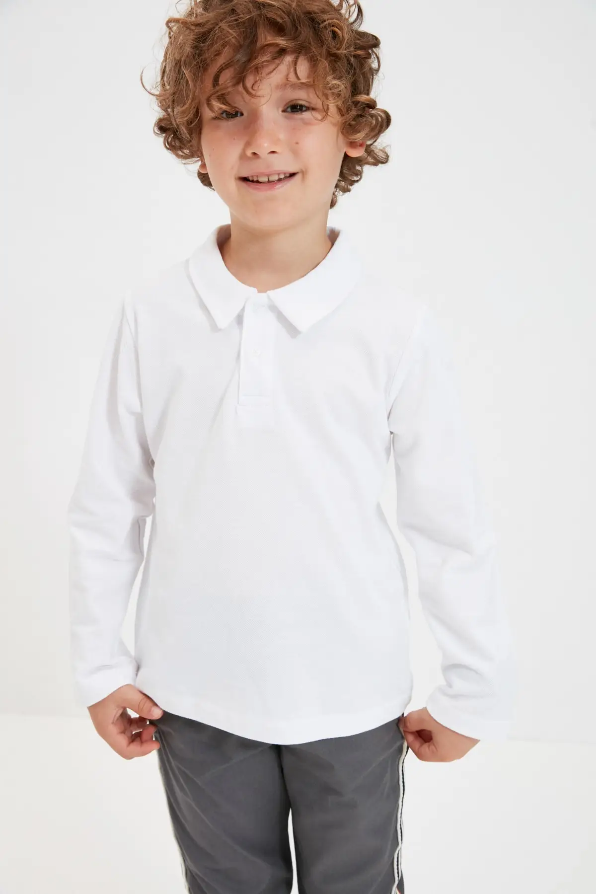 Мужская Базовая Трикотажная футболка-поло с воротником tkdow22po0008 | одежда