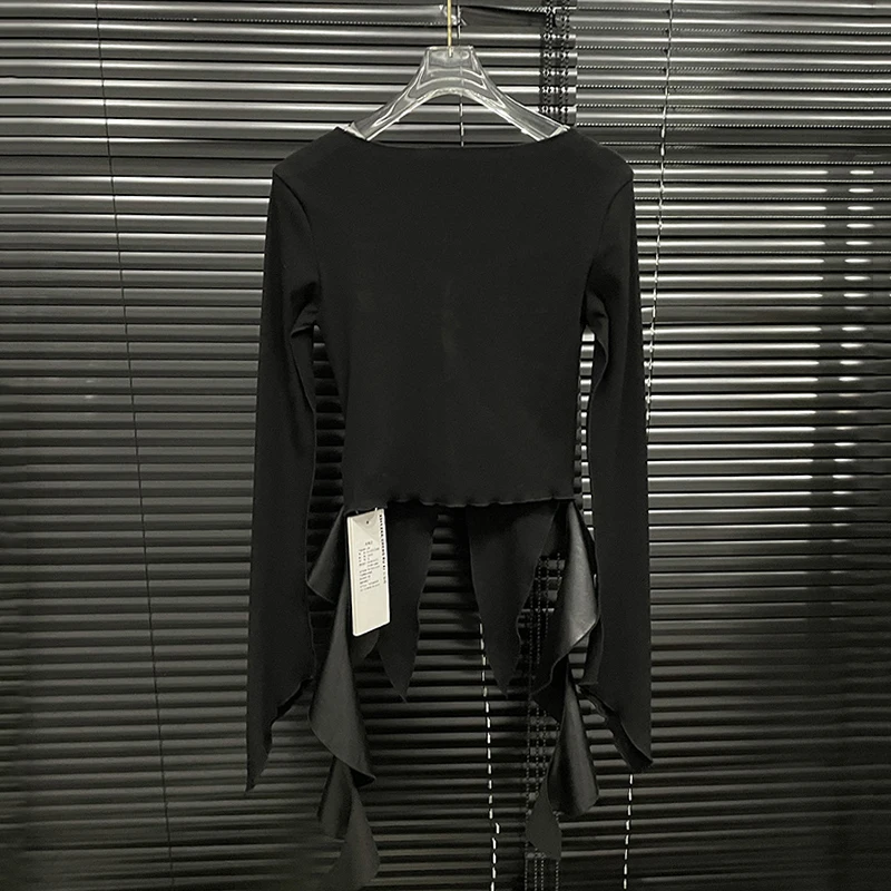 KBQ Новая однотонная кожаная футболка для похудения с бантом женщин рубашки