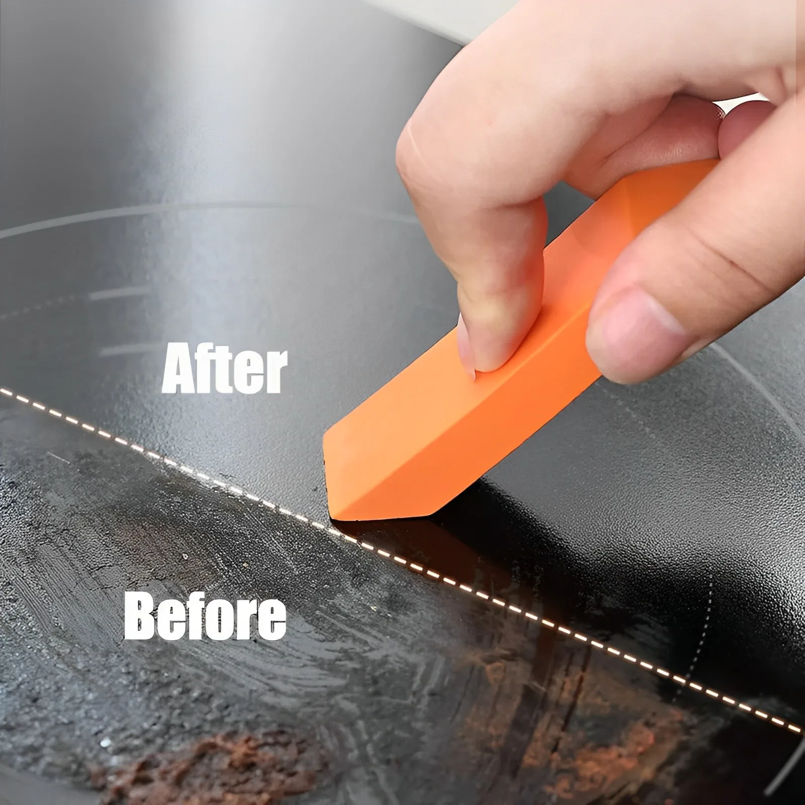 

1Pcs Easy Limescale Eraser Bathroom Glass Rust Remover Rubber Household Kitchen Cleaning Tools Kitchen Scale And Rust Brush