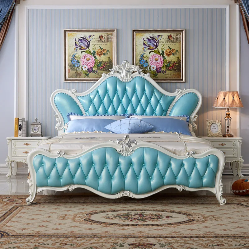 

Modern Bedroom Bed Nordic Wooden European Comfortable Bed High Quality Hotel Household Apartment Camas De Casal Home Furniture