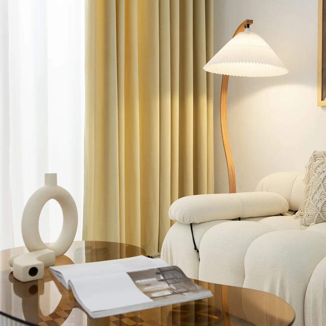 

Бархатные занавески молочного чая, простые французские японские занавески для гостиной, балкона, спальни, фланелевые занавески, готовый пр...