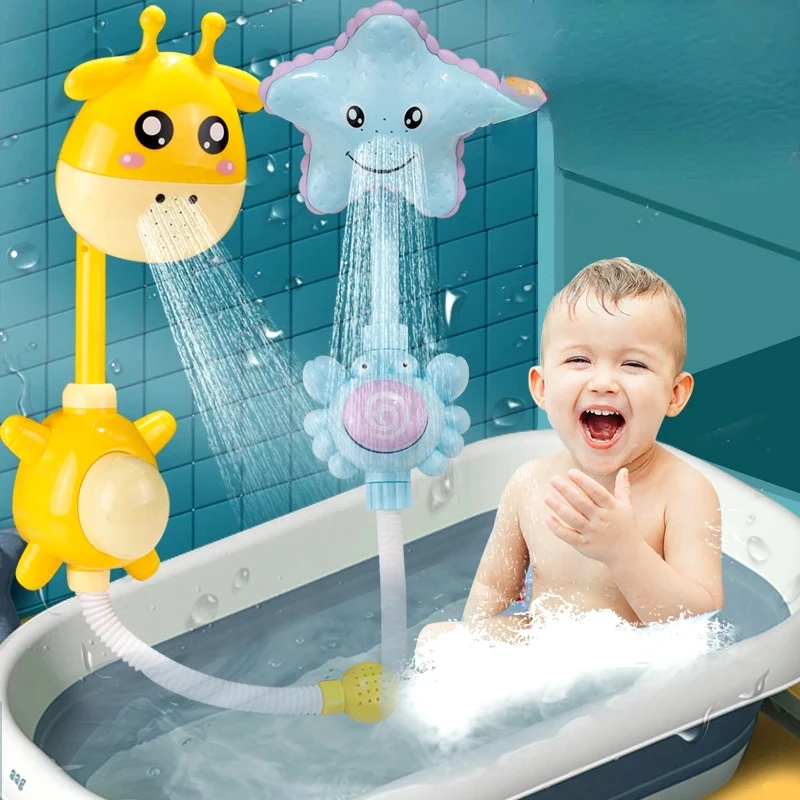 

Baby Bath Toys Sprinkler Shower Water Game Cartoon Animal Faucet Shower Water Spray Toy For Kids Swimming Bathroom Baby Toys