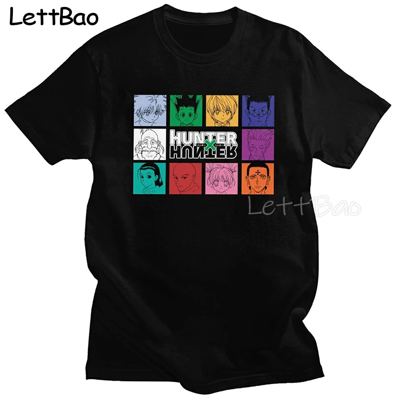 

Hunter X Hunter Hisoka Morow Hxh Killua Zoldyck Men's T Shirt Short Sleeves Cotton Tshirt Novelty T-shirt Casual Anime Manga Tee