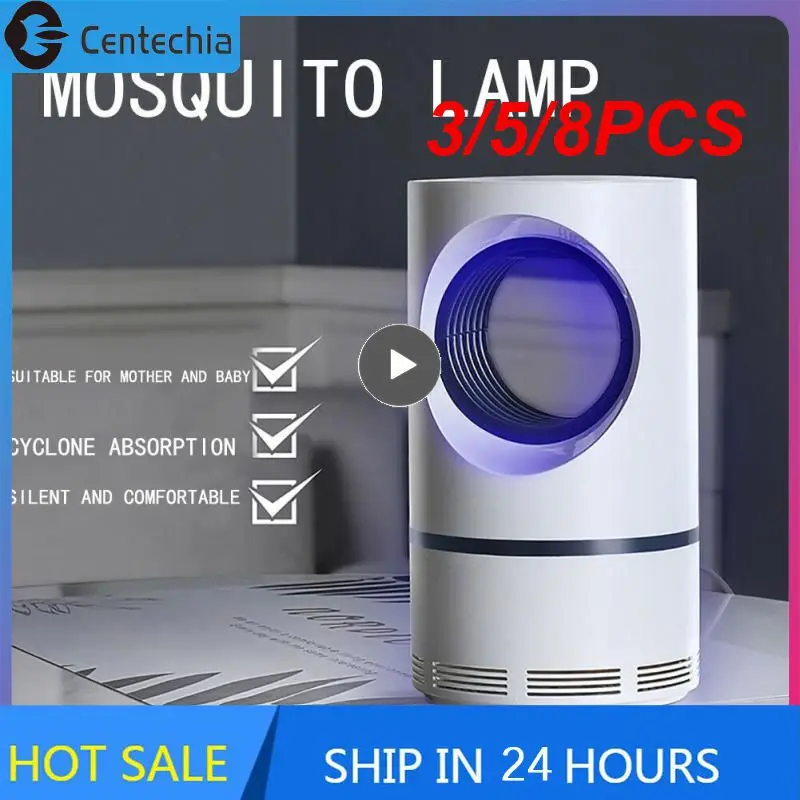 

3/5/8PCS Rechargeable Led Night Light Mosquitoes Lamp Bugs Killers Light Indoor Electronic Light Bulb Lamp Bugs Fly Trap
